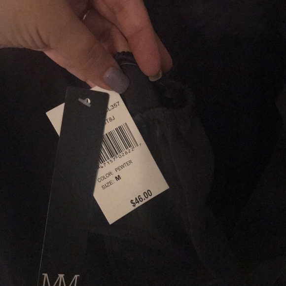 NWT size M pewter color women’s top - Picture 5 of 5